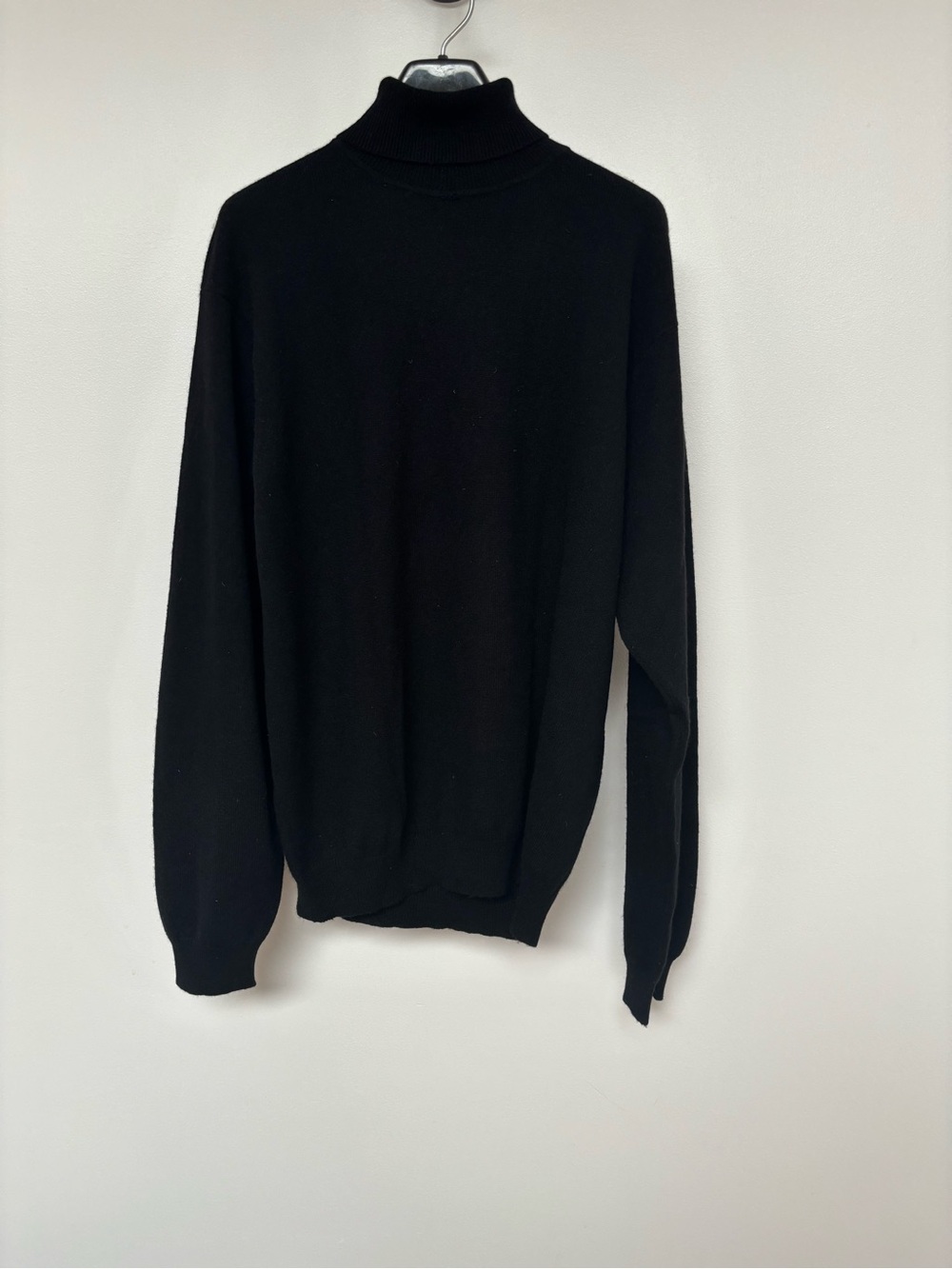 Club Room Men's Black 2-Ply Cashmere Turtleneck Sweater